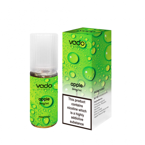 Vado E-Liquid 100ML (10 X 10ML = 100ML) 50/50 VG PG Apple