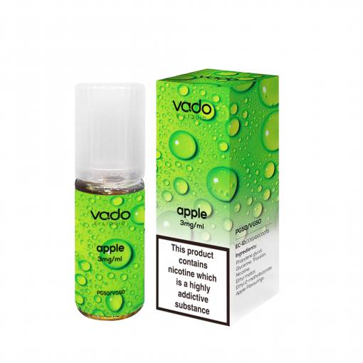 Vado E-Liquid 100ML (10 X 10ML = 100ML) 50/50 VG PG Apple 