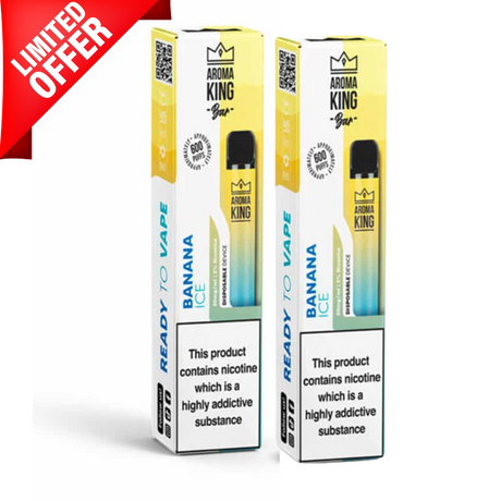 Banana Ice By Aroma King 600 Puffs Disposable - Exclusive Multibuy Deals - UK Vape World