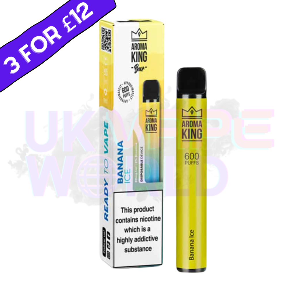 Banana Ice By Aroma King 600 Puffs Disposable - 600 Puffs - UK Vape World