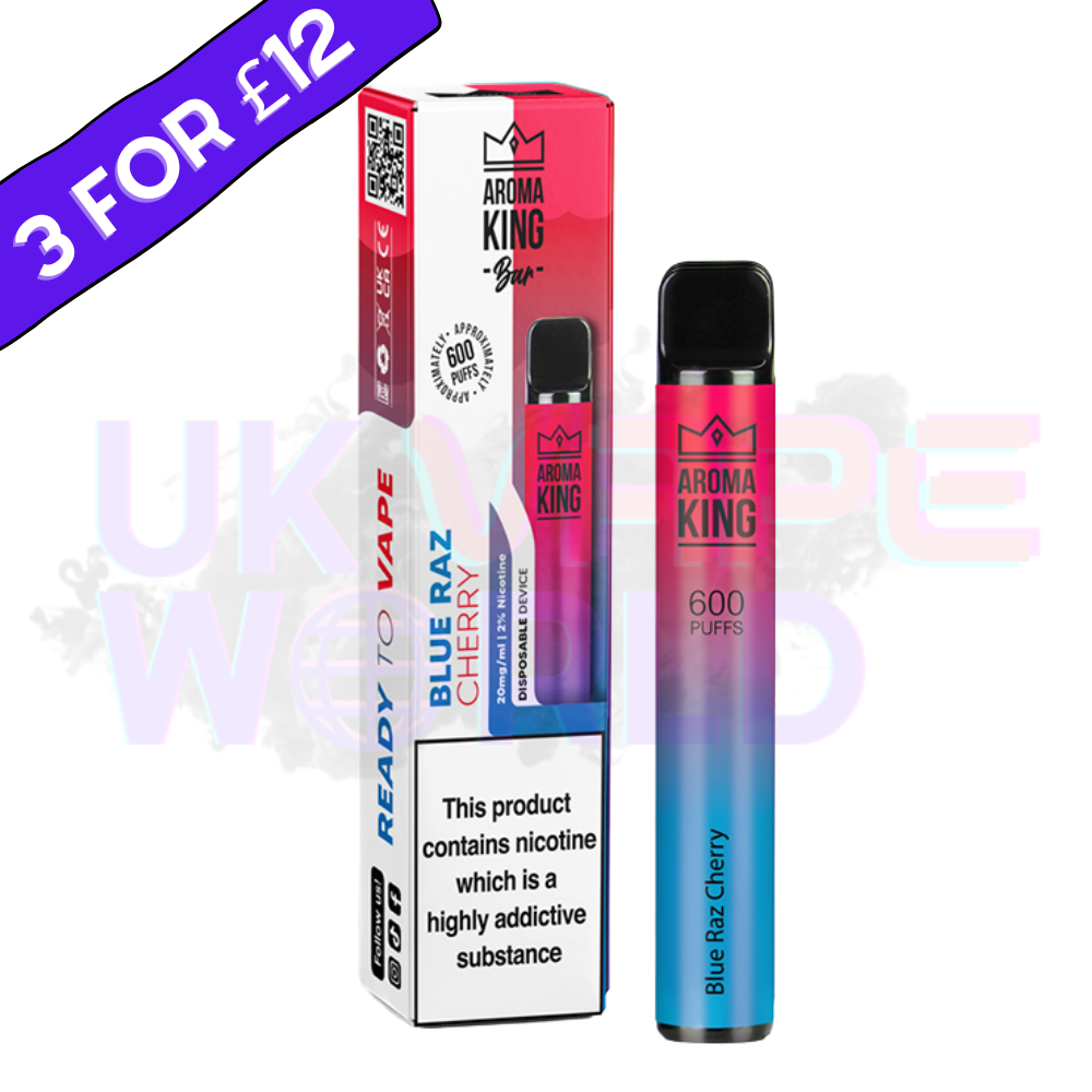 Blue Razz Cherry By Aroma King 600 Puffs Disposable