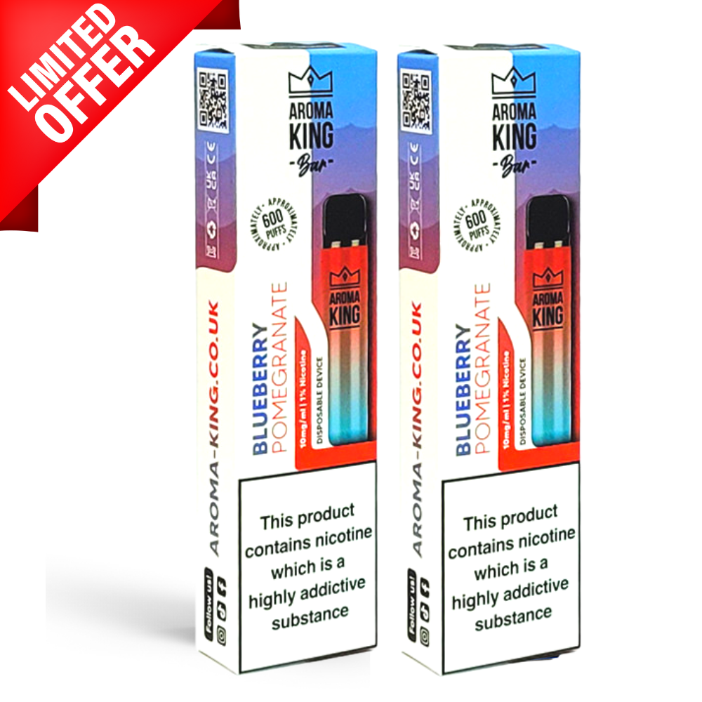 Blueberry Pomegranate By Aroma King 600 Puffs Disposable - Exclusive Multibuy Bulk Offers