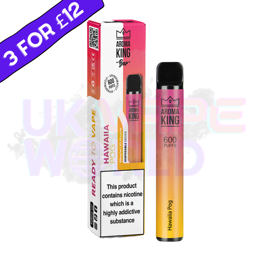 Hawaiia Pog By Aroma King 600 Puffs Disposable - UK Vape World 