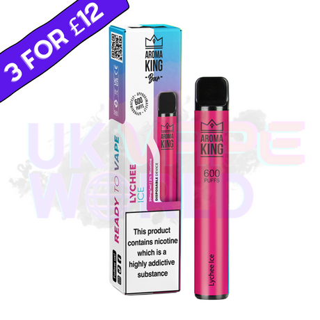 Lychee Ice By Aroma King 600 Puffs Disposable - UK Vape World