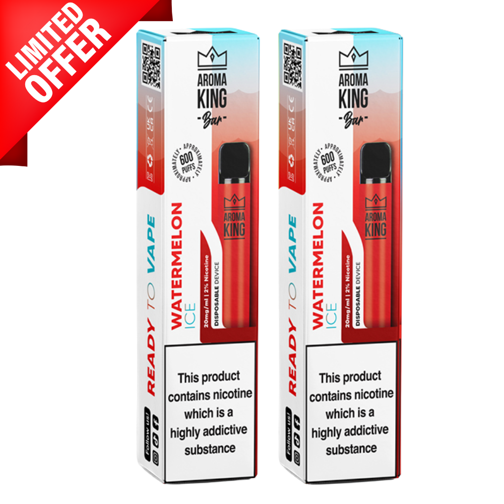 Watermelon Ice By Aroma King 600 Puffs Disposable - Multibuy Deals 