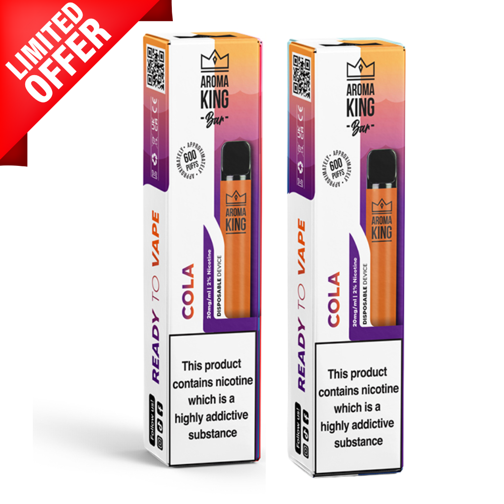 Cola By Aroma King 600 Puffs Disposable - Exclusive Offers - UK Vape World 