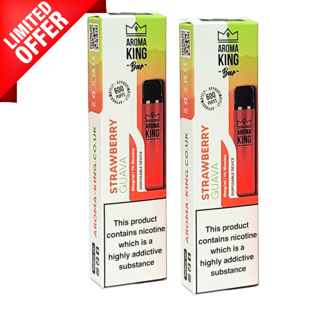 Strawberry Guava By Aroma King 600 Puffs Disposable - Multibuy Offers 3 FOR £12 Deal
