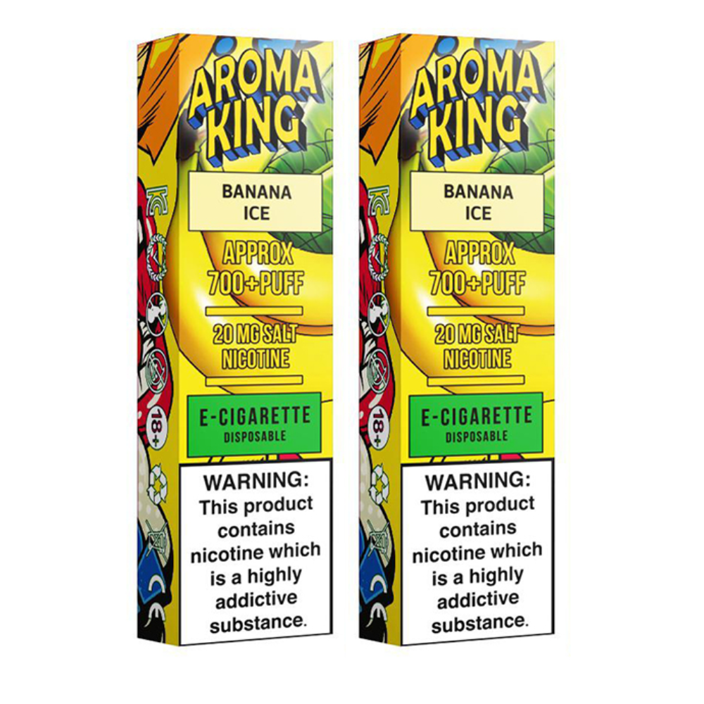 Banana Ice By Aroma King 700 Puffs Disposable 0MG - Exclusive Deals UK Vape World