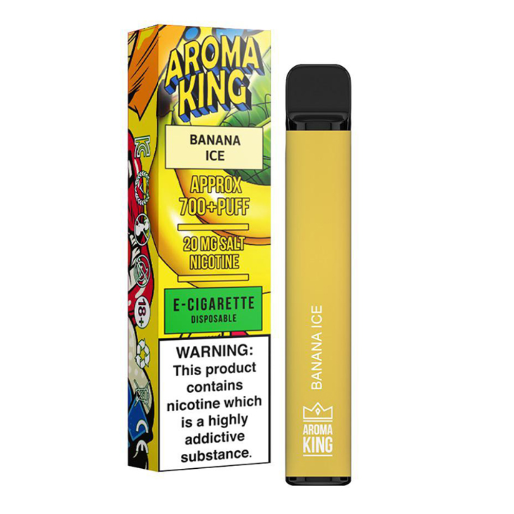 Banana Ice By Aroma King 700 Puffs - 0mg Disposable Vapes 