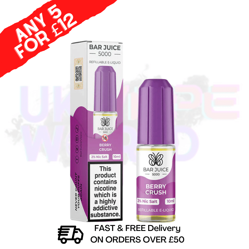 Bar Juice 5000 NicSalt E-Juice Berry Crush - ANY 5 FOR £12 - UK Vape World