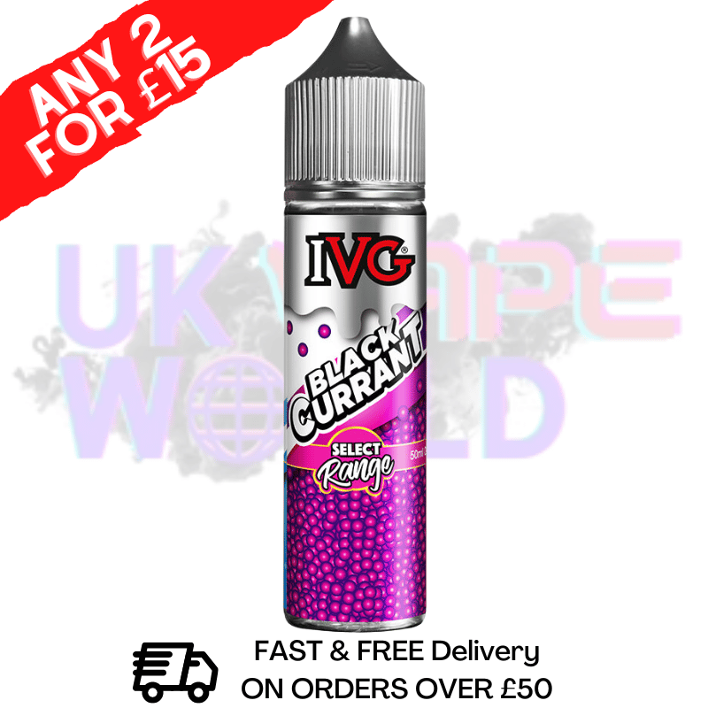 Black Currant IVG Shortfill Juice 50ML Eliquid - SELECT RANGE - UK Vape World