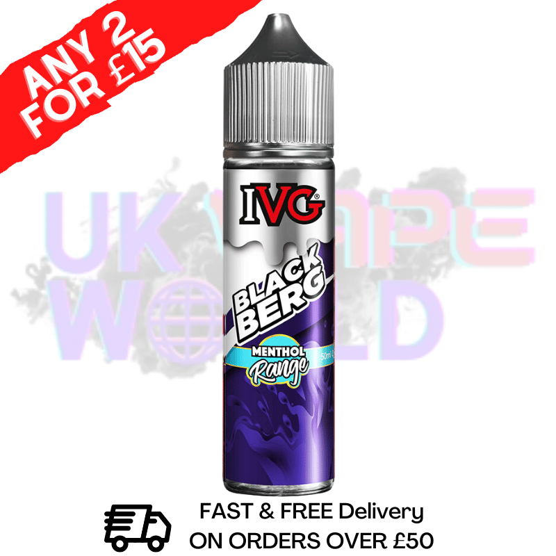 Blackberg IVG Shortfill Juice 50ML Eliquid - MENTHOL RANGE - UK Vape World