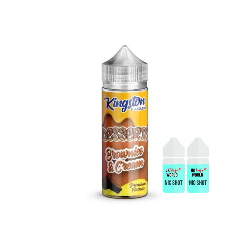 Kingston Desserts Brownies & Cream With 2 Free Nicshots | UK Vape World