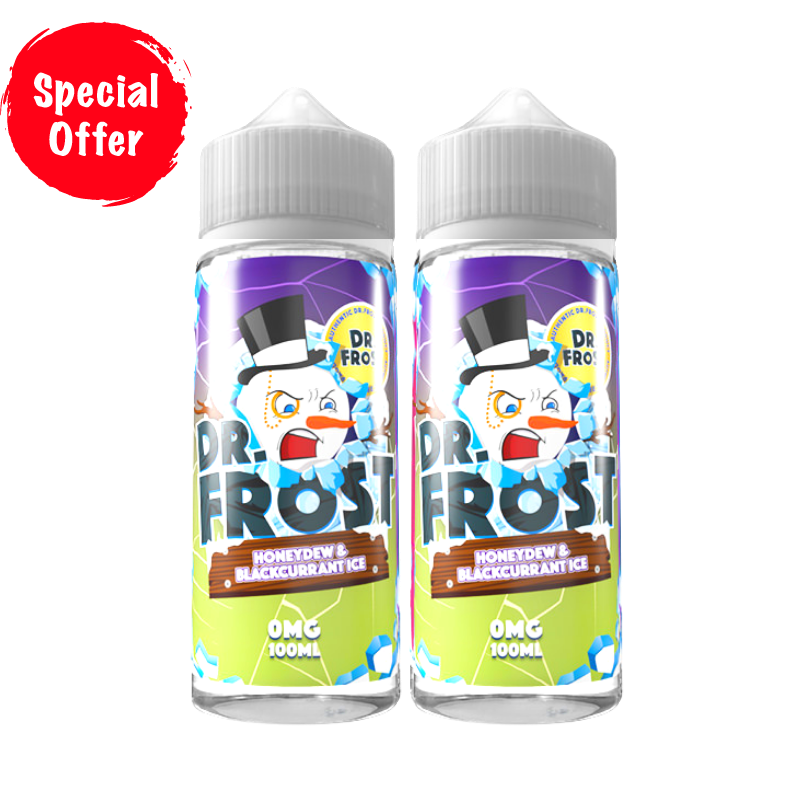 Dr Frost Shortfill E Juices - Special Offer: Buy Any 2 For £15.99 - Honeydew Blackcurrant ICE