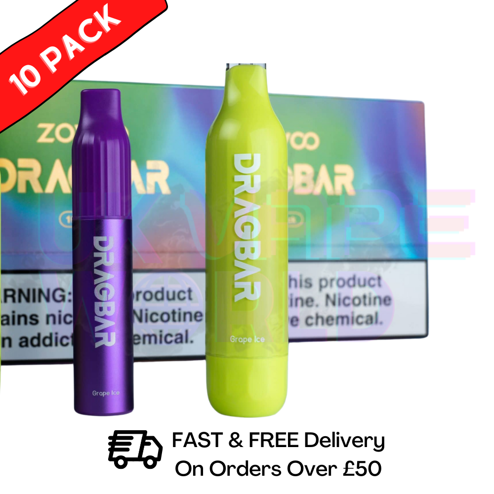 Drag Bar BC600 By VooPoo Strawberry 20mg Box Of 10