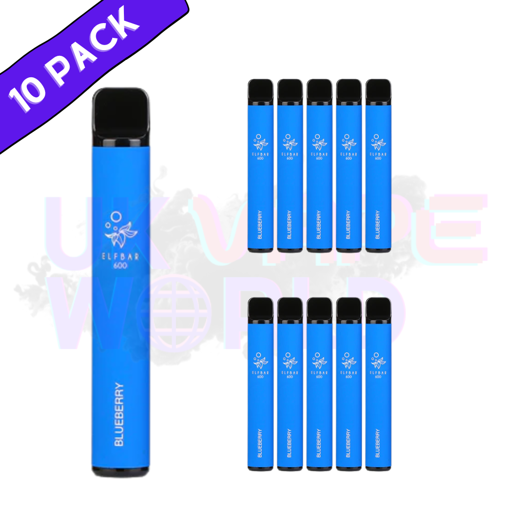 Elf Bar Blueberry 600 Puff Box of 10 (New) Elf Bar Blueberry 600 Puff Box of 10 (New)