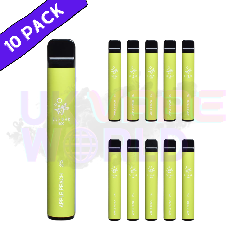 Elf Bar 600puff - Apple Peach Flavour Box of 10