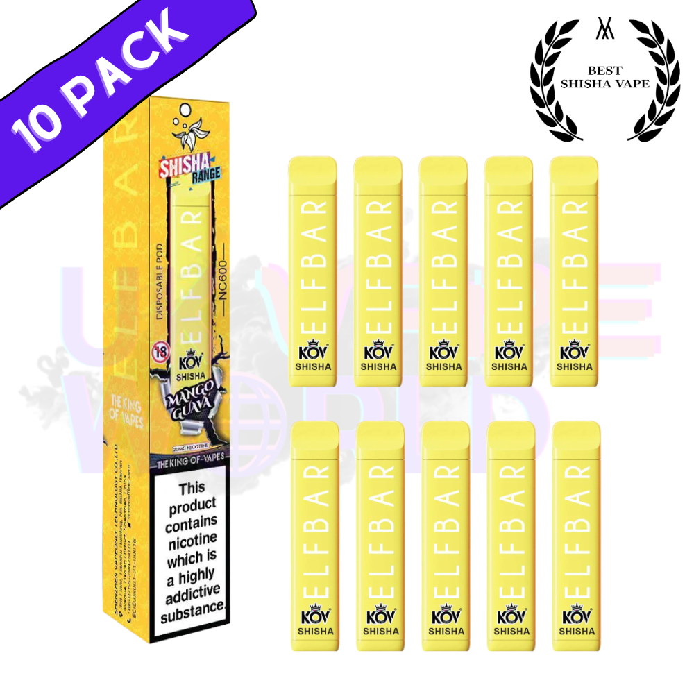 Elf Bar Shisha 600puff - Mango Guava Flavour Box of 10