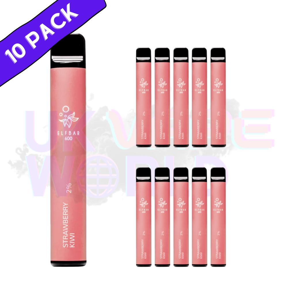 Elf Bar 600puff - Strawberry Kiwi Flavour Box of 10