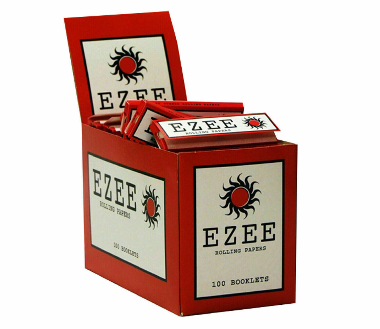 Ezee Red Standard Size Rolling Papers box of 100 Booklets | UK Vape World