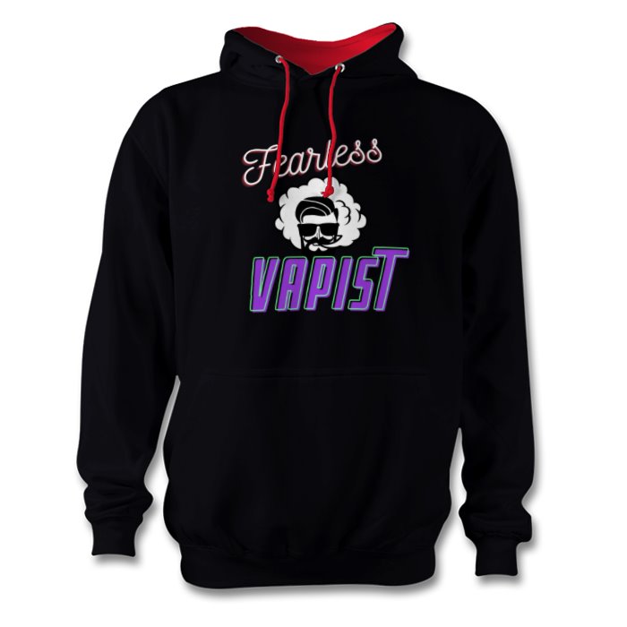 Fearless Vapist Black Red Hoodie By UK Vape World