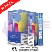 Geek Bar E600 Disposable Vape MIXED BERRIES ICE Pack Of 10 - UK Vape World