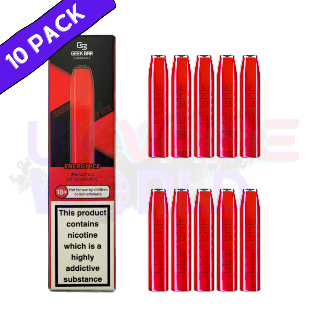 Energy Ice By Geek Bar 600puff Box Of 10