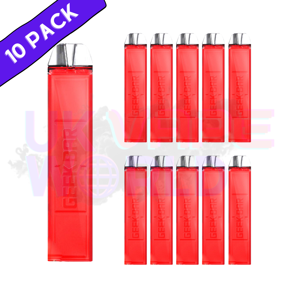 Geek Bar NEW S600 600puff Strawberry Geek Bull Box Of 10