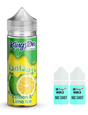 Kingston Fantango Lemon & Lime ICE 100ml Shortfill with 2 nicotine shots | UK Vape World