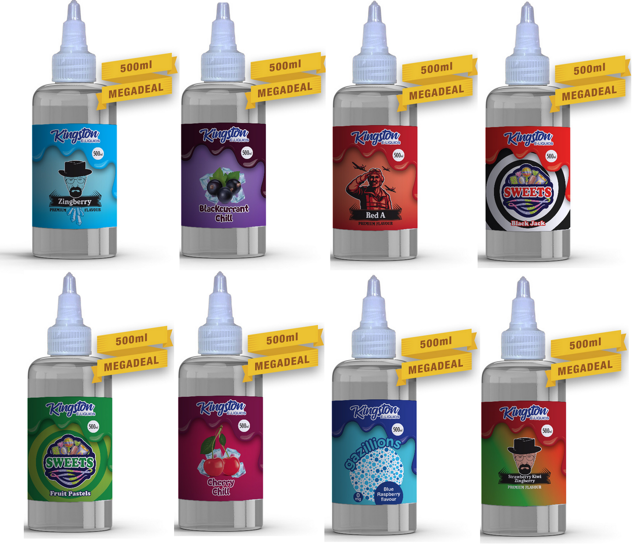 Kingston MEGA SAVERS 500ml Black Magic E Liquid All Flavours | UK Vape World