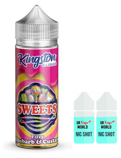 Kingston Sweets Fizzy Rhubarb & Custard 9.99 + 2 FREE Nicotine shots | UK  Vape World