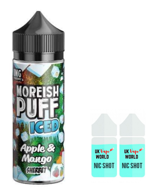 Moreish Puff Iced Apple & Mango 100ml Shortfill £9.99 + 2 FREE Nicotine shots | UK Vape World