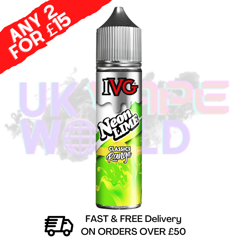 Neon Lime IVG Shortfill Juice 50ML Eliquid - ANY 2 FOR £15 - UK VAPE WORLD