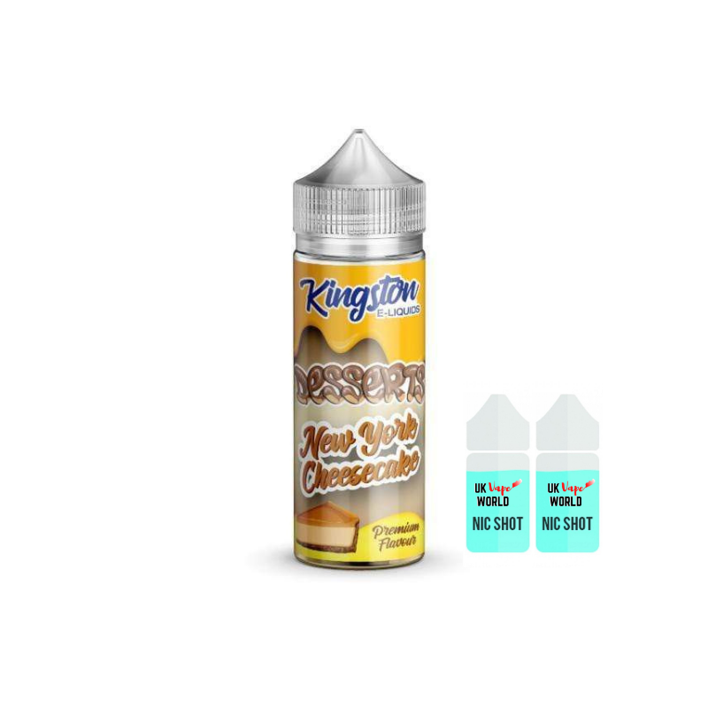 Kingston Desserts New York Cheesecake with 2 free nicotine shots | UK Vape World