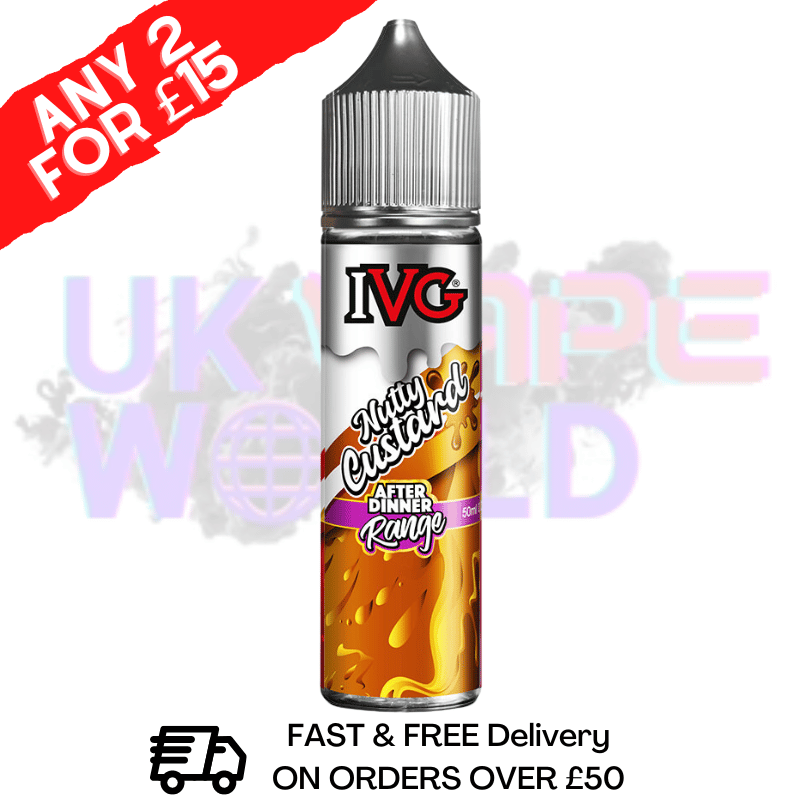 Nutty Custard IVG Shortfill Juice 50ML Eliquid - AFTER DINNER RANGE - UK Vape World