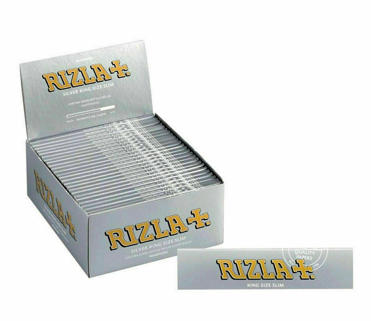 Rizla Silver King Size Slim Rolling Papers 50 Booklets | UK Vape World