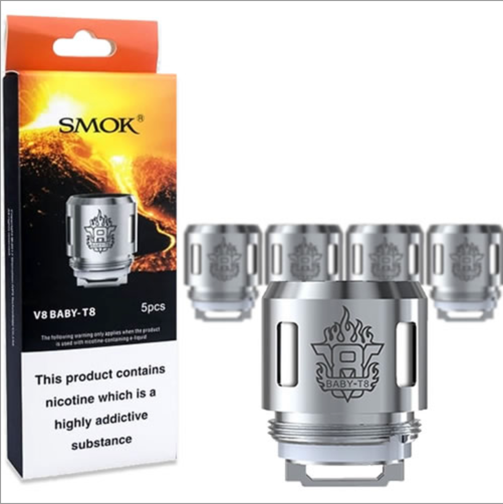 SMOK V8 Baby-T8 0.15ohm Coils pack of 5 - UK VAPE WORLD