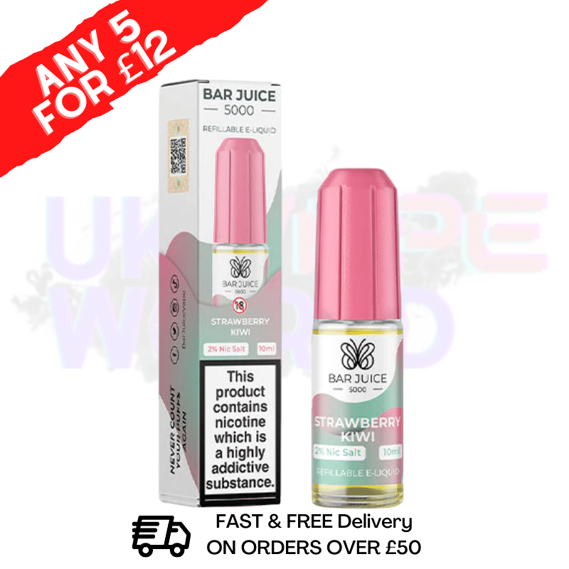 Bar Juice 5000 Nicsalt E-Juice Strawberry Kiwi Flavour - UK Vape World]