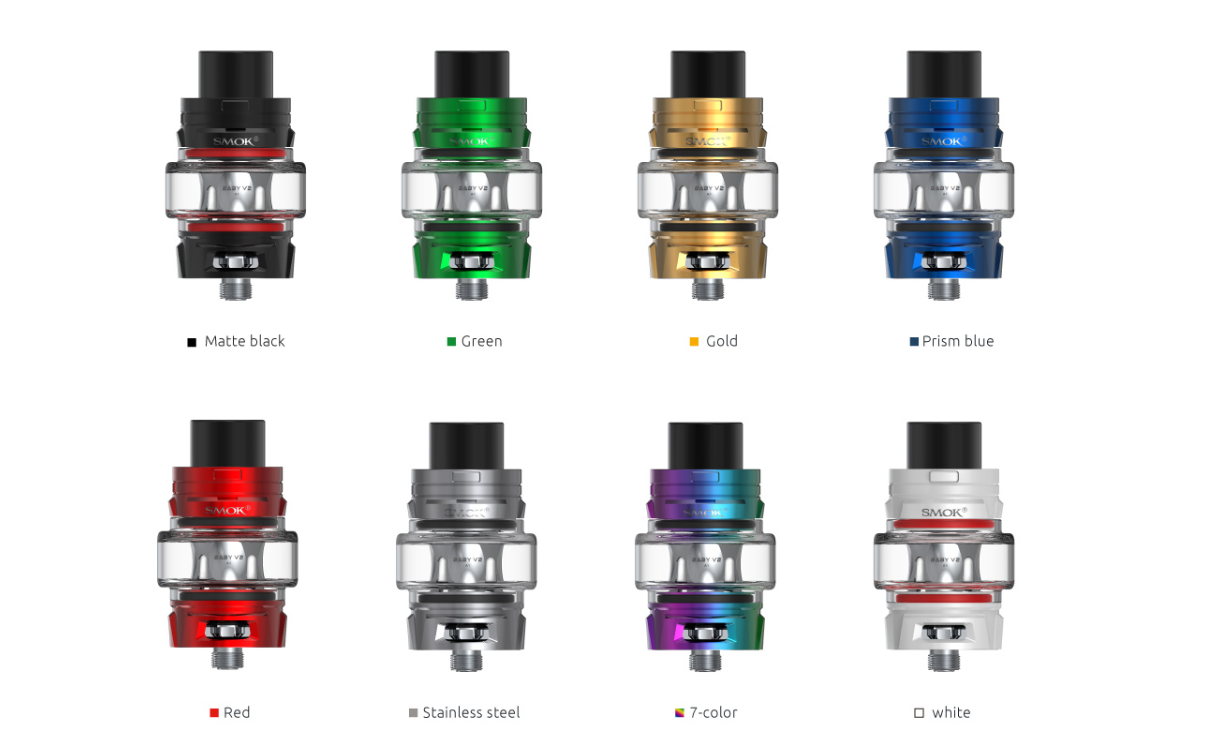 SMOK TFV8 Baby V2 Tank All Colours - UK Vape World