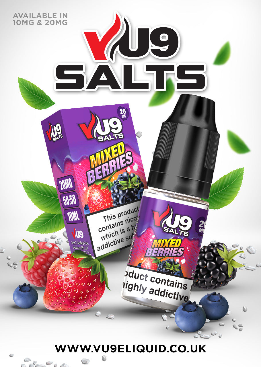 Vu9 Pod Salts 10ml 10mg/UK VAPE WORLD