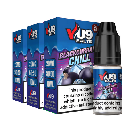 Blackcurrant Chill Pod Nic Salt 10ml Nicotine E Juice by VU9 - Multibuy Deals - UK Vape World