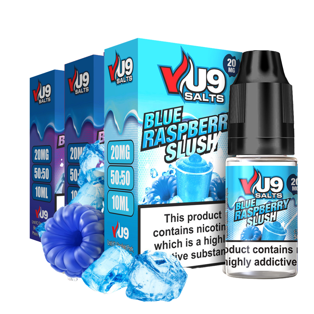 Blue Raspberry Slush Pod Nic Salt 10ml Nicotine E Juice by VU9 - Multibuy Deals - UK Vape World