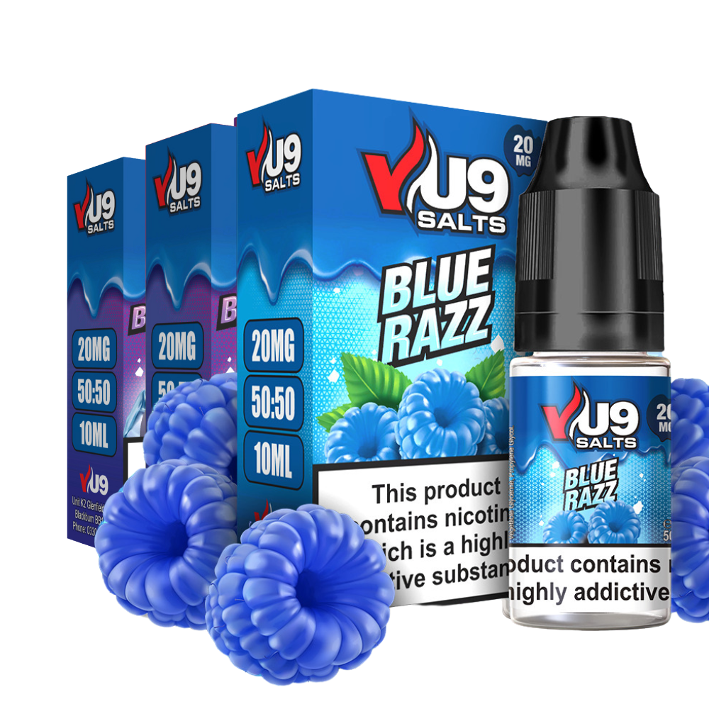 Blue Razz Pod Nic Salt 10ml Nicotine E Juice by VU9 - 0.99 Blue Razz Pod Nic Salt 10ml Nicotine E Juice by VU9 - 0.99