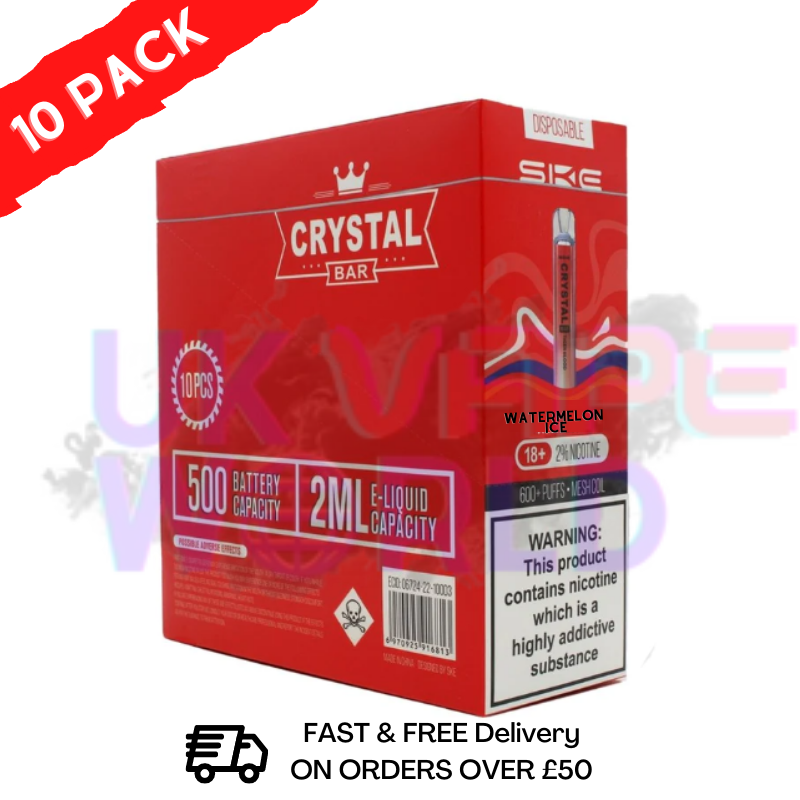 Crystal Bar Disposable Vapes - a new classic bar has been created by Vape Ske with a large range of delightful flavours as well as specials not available in any other vape! - UK Vape World