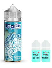 Kingston Gazillions Bubblegum 100ml Shortfill With 2 Nicotine Shots | UK Vape World