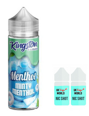 Kingston Menthol Minty Menthol 100ml Shortfill with 2 nicotine shots | UK Vape World