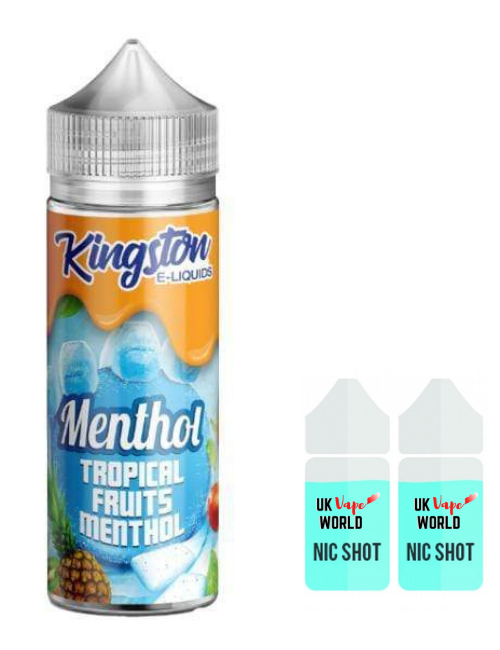 Kingston Menthol Tropical Fruits 100ml Shortfill With 2 nicotine shots | UK Vape World