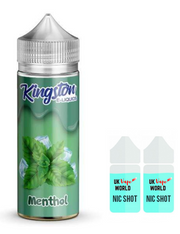Kingston Menthol 100ml Shortfill with 2 nicotine shots | UK Vape World