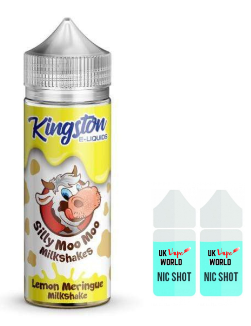 Kingston Silly Moo Moo Milkshakes Lemon Meringue 100ml Shortfill With 2 Nicotine Shots | UK Vape World