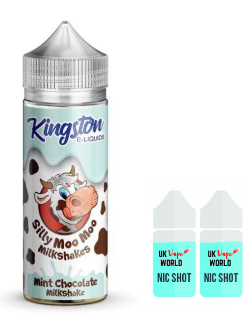 Kingston Silly Moo Moo Milkshakes Mint Chocolate 100ml Shortfill With 2 Nicotine Shots | UK Vape World